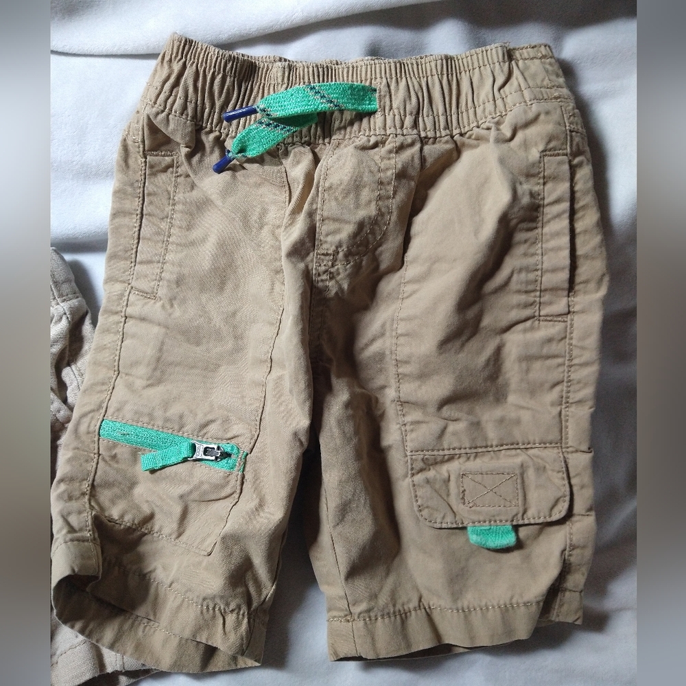 Kids Tan Cargo Shorts - Picture 3 of 9